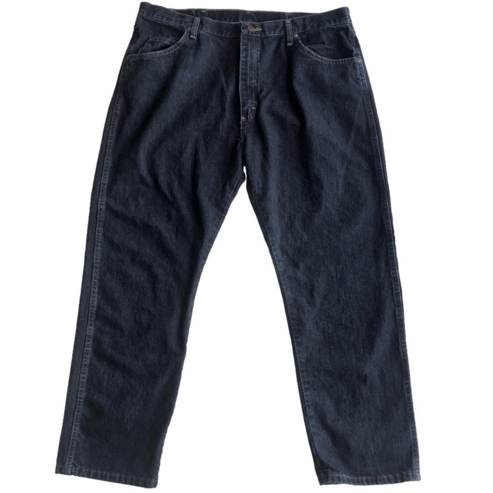 Wrangler Straight Leg Regular Fit Dark Wash Men's Denim Jeans